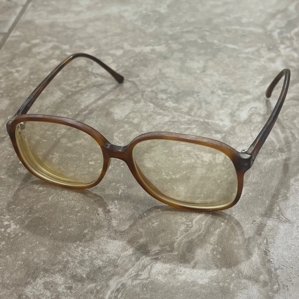 Vintage Polo Ralph Lauren Tortoise Shell Eyeglasses Oversized Frames Brown